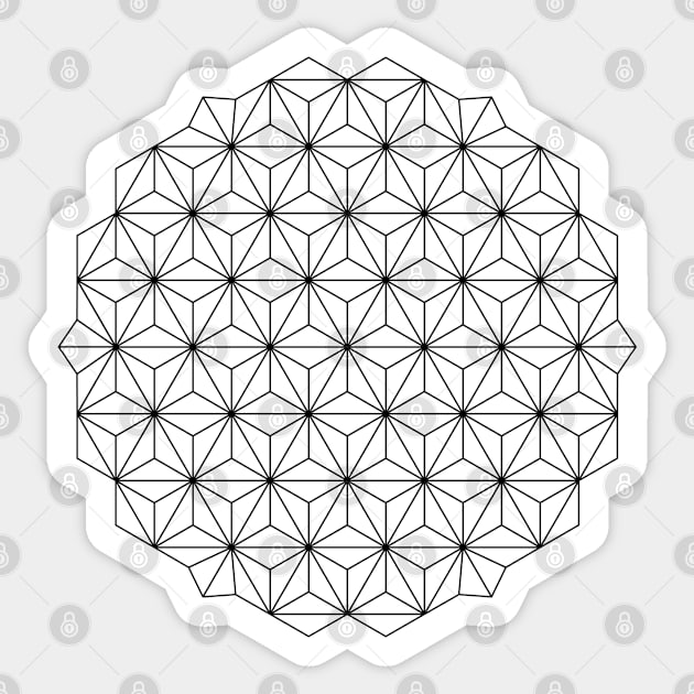 Spaceship Earth Wireframe Light Sticker by Kevin Hedet